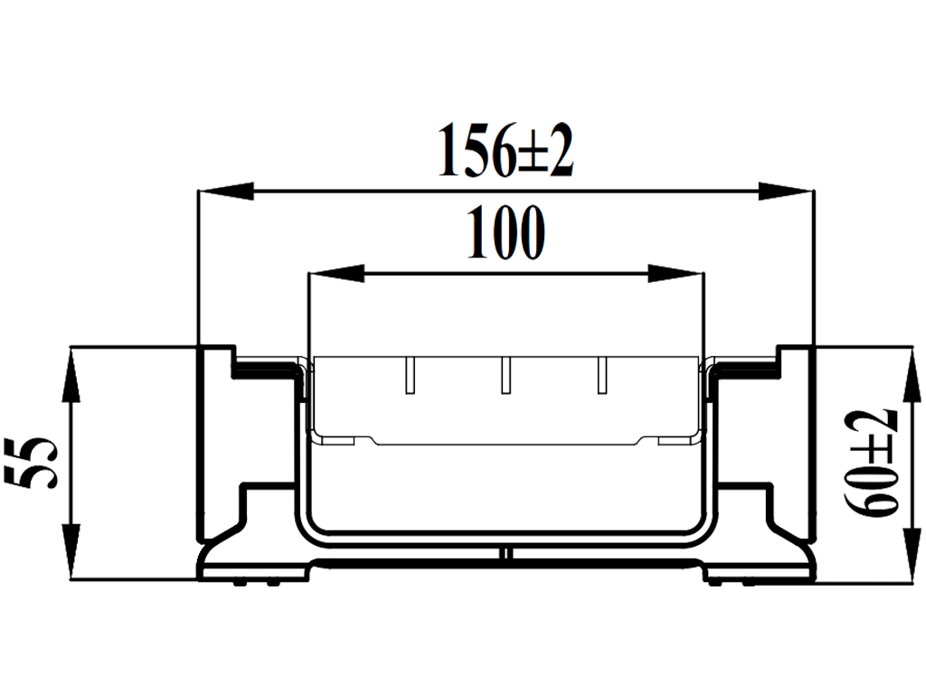 Rigola POLYMAX BASIC DN100 H55 cu gratar metalic zincat, clasa de sarcini pina la 3 tone (1000x145x55)